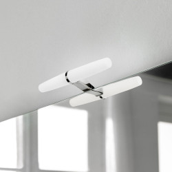 Spot LED pour miroir de salle de bain Gemini (AC 230V 50Hz), Chromé - EMUCA