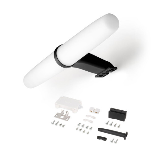 Spot LED pour miroir de salle de bain Gemini (AC 230V 50Hz), Peint en noir - EMUCA
