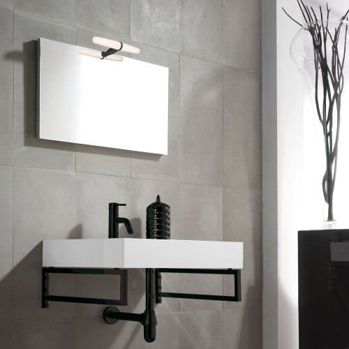 Spot LED pour miroir de salle de bain Gemini (AC 230V 50Hz), Peint en noir - EMUCA