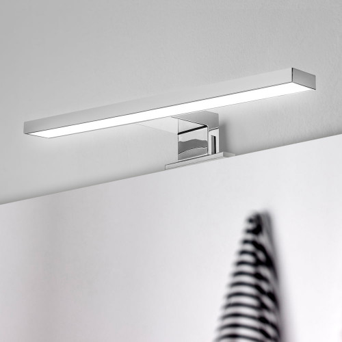 Spot LED pour miroir de salle de bain Virgo (AC 230V 50Hz), A 300 mm, Chromé - EMUCA