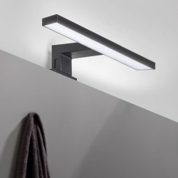 Spot LED pour miroir de salle de bain Virgo (AC 230V 50Hz), A 300 mm, Peint en noir - EMUCA