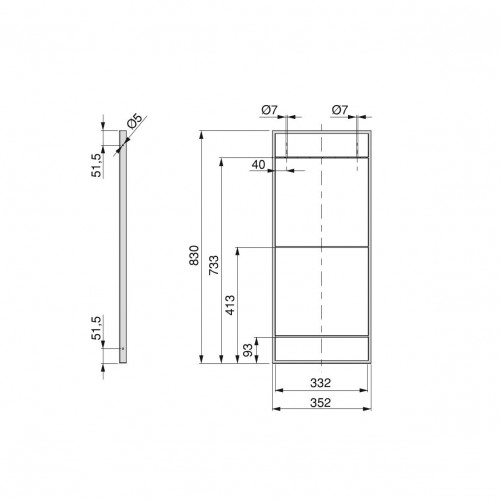 Structure pour étagère Lader, H 830 mm, Peint en noir - EMUCA