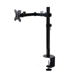 Support écran inclinable et rotatif à 360​° pour table, 1 bras, Peint en noir de marque EMUCA, référence: B7255200