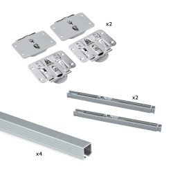 Système Flow en format kit pour une armoire - 2 portes coulissantes à fermeture amortie de marque EMUCA, référence: B7256600