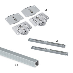 Système Flow en format kit pour une armoire - 2 portes coulissantes à fermeture amortie - EMUCA