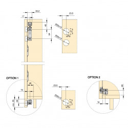 Système Twofold en format kit pour 2 portes coulissantes à fermeture amortie - EMUCA