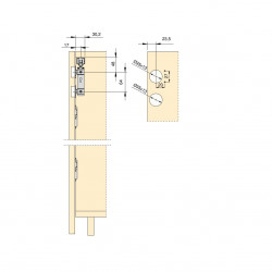 Système Twofold en kit pour 2 portes coulissantes à fermeture amortie - EMUCA