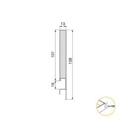 Tiroir extérieur Concept 50 kg hauteur 138 mm, H 138 x Prof. 500 mm, Gris anthracite - EMUCA