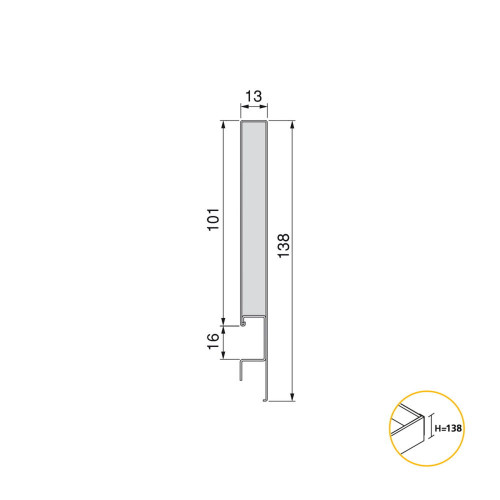 Tiroir extérieur Concept 50 kg hauteur 138 mm, H 138 x Prof. 500 mm, Gris anthracite - EMUCA