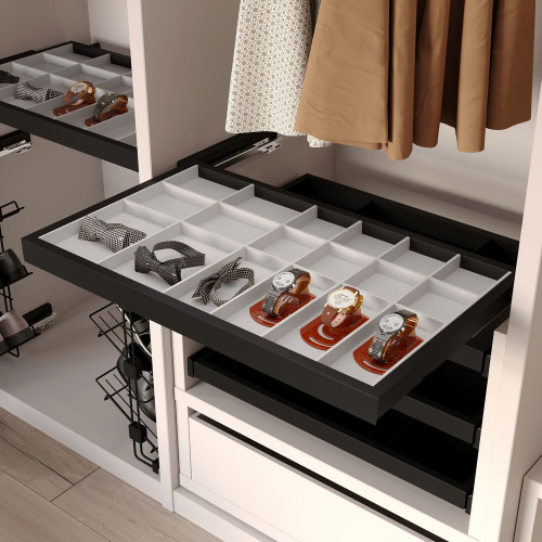 Tiroir organisateur pour placards et commodes Hack, Module 600 mm, couleur pierre - EMUCA