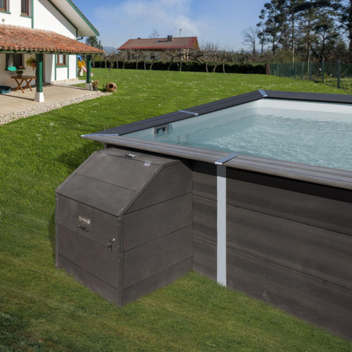 Coffre de filtration en composite pour piscine de 0,96m - fermeture à clé - 80x60x89 cm - GRE POOLS