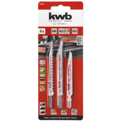 Set de 4 lames de scie sauteuse Jigsaw-bl. - KWB by Einhell