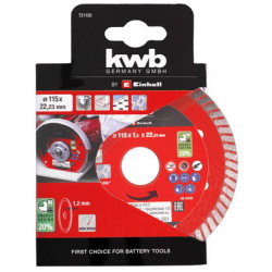 Disque de coupe extra fin Ø 115 x 1,2 mm pour meuleuse d'angle - KWB by Einhell