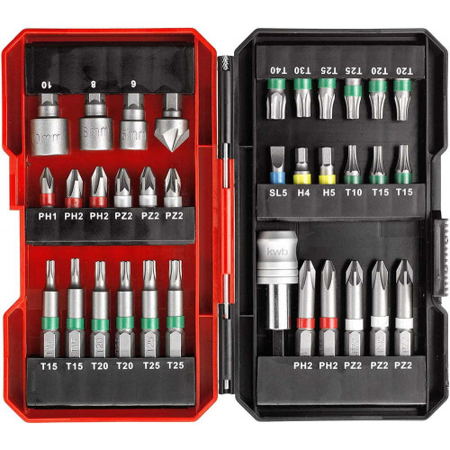 KWB by Einhell Coffret 34 embouts de vissage pour Perceuse Visseuse