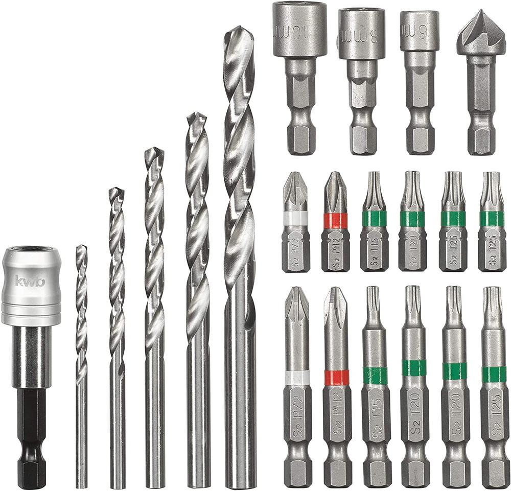 KWB by Einhell Accessoires pour Perceuse Visseuse sans fil Bit Bohrerbox 22tlg. Box - vue 2