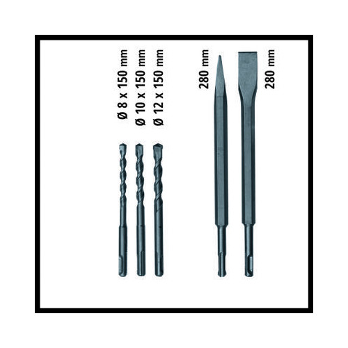 Kit de marteau perforateur 4 fonctions TE-RH 32 4F (3 forets + 1 pointeau + 1 burin plat) - EINHELL 