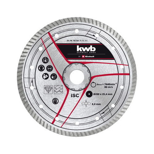 Disque Turbo diamanté 200x25,4 mm - KWB by Einhell