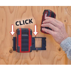 Support mural pour batteries – Power X-Change – x2 – 100 × 14 × 74 mm - EINHELL 