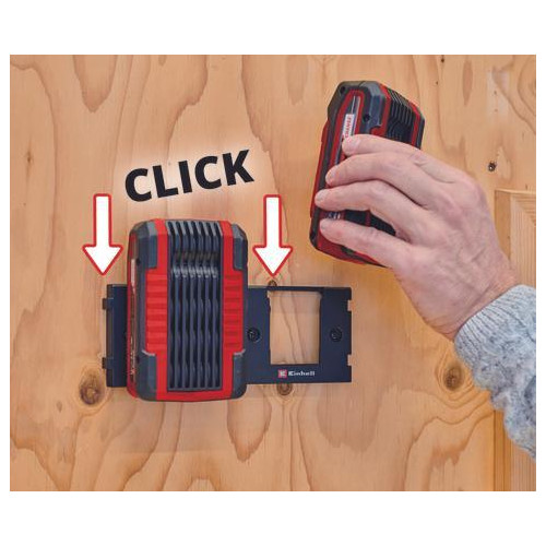 Support mural pour batteries – Power X-Change – x2 – 100 × 14 × 74 mm - EINHELL 