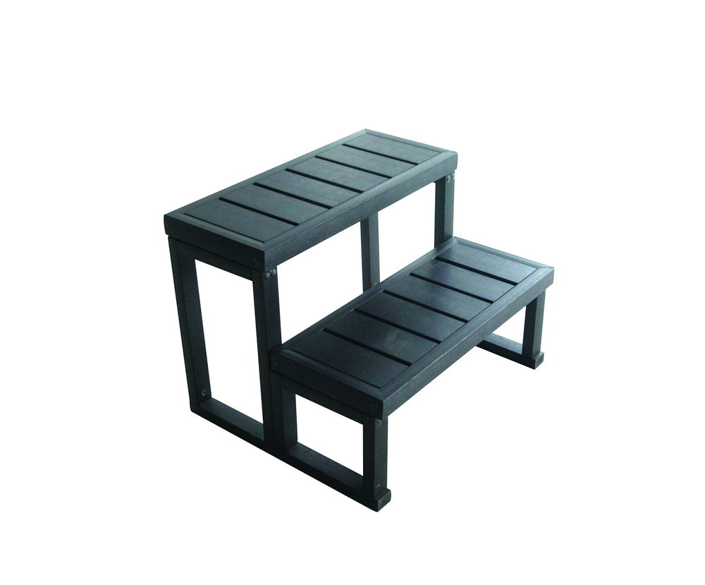 Escalier PVC dark grey 2 marches - H 54 X L 56 X l 68 cm