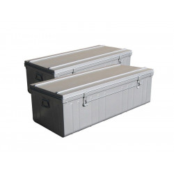 Lot de 2 cantines SNOR, 90 et 100 cm, peinture aluminium - SNOR