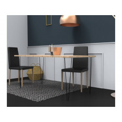 Pied Table Design H. 700mm - Acier Époxy Noir - Cime