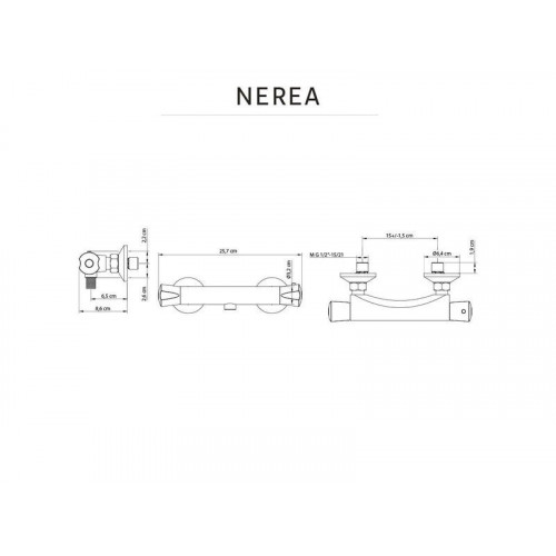 Mitigeur Thermostatique De Douche Réglable, Mâle / Femelle Laiton - Centrale Brico