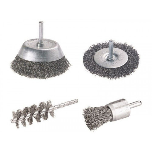 Lot De 4 Brosses Pour Perceuse Pour Multimatière, Diam.25 Et 75 Mm - WOLFCRAFT