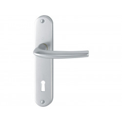 2 Poignées De Porte San Diego Trou De Clé, Aluminium Entraxe 165 Mm - Centrale Brico