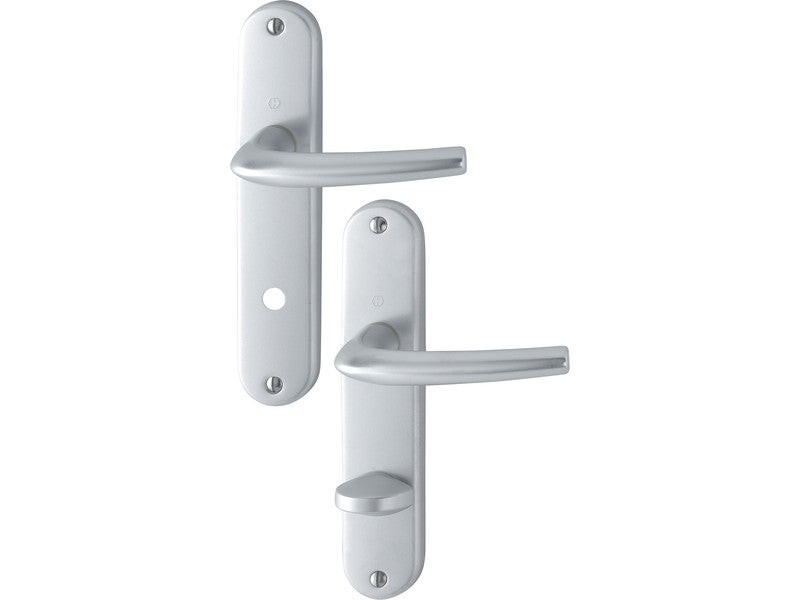 2 Poignées De Porte San Diego Condamnation Aluminium Entraxe 165 Mm