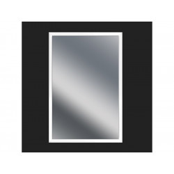 Miroir Non Lumineux Encadré Rectangulaire L.40 X L.60 Cm Arica Blanc de marque Centrale Brico, référence: B7320400