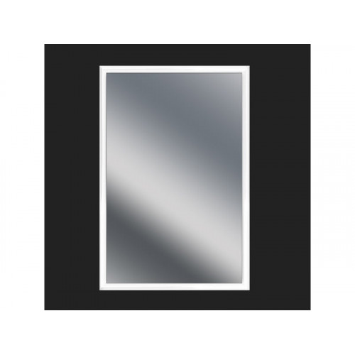 Miroir Non Lumineux Encadré Rectangulaire L.40 X L.60 Cm Arica Blanc - Centrale Brico