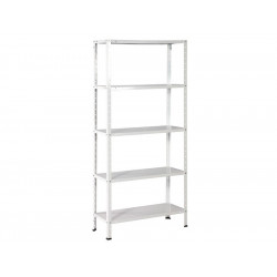 Etagère Métal Blanc Époxy Avasco Lilikit, 5 Tablettes L.73Xh.170Xp.30 - AVASCO