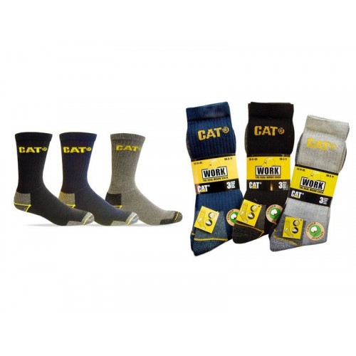 Lot De 3 Paires De Chaussettes De Travail C-123, Noir - CATERPILLAR