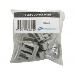 Lot de 10 clips ouverts, Diam.16, L.20 mm - Centrale Brico