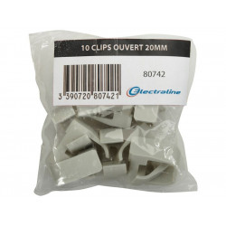 Lot de 10 clips ouverts, Diam.20, L.30 mm - Centrale Brico