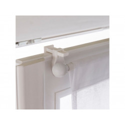 Lot De 2 Supports Autoserrant Barre De Vitrage, 10 Mm Blanc Satiné - Centrale Brico