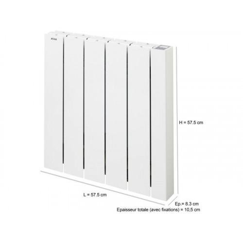 Radiateur électrique connecté à inertie fluide 1000 W Alcantara - ACOVA