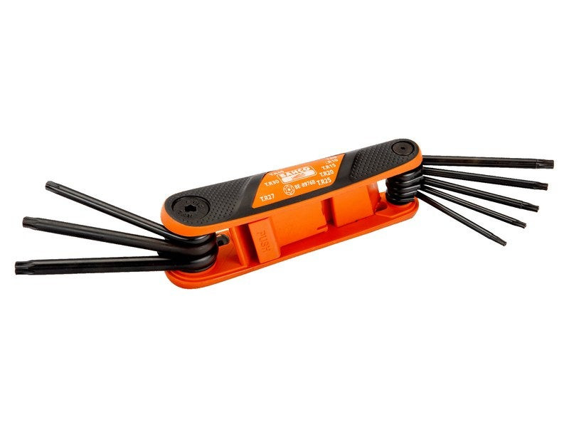 Jeu de 8 clés mâle torx courte, 9-10-15-20-25-27-30-40 mm