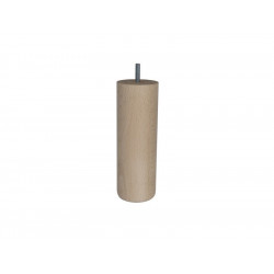 Pied De Lit / Sommier Cylindrique 20Cm - Hêtre Brut Blanc/Beige - Cime