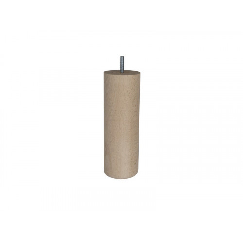 Pied De Lit / Sommier Cylindrique 20Cm - Hêtre Brut Blanc/Beige - Cime