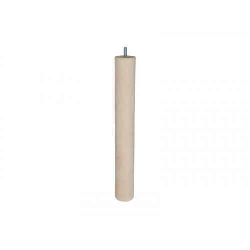 Pied De Table Basse Cylindrique Fixe Hêtre Brut Blanc/Beige, 36 Cm - Cime