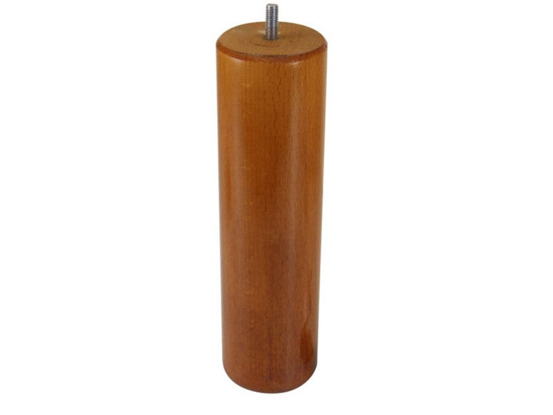 Pied Lit / Sommier Cylindrique 68x250mm - Hêtre Teinté Marron