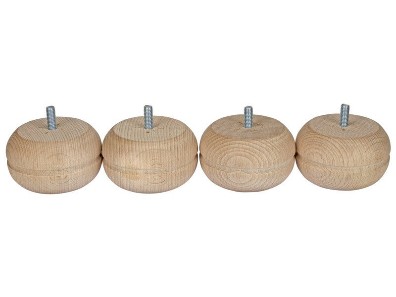 Hévéa Sélection Jeu de 4 Pieds Bois hêtre merisier 20 cm Hévéa Sélection Jeu de 4 Pieds Bois hêtre merisier 20 cm