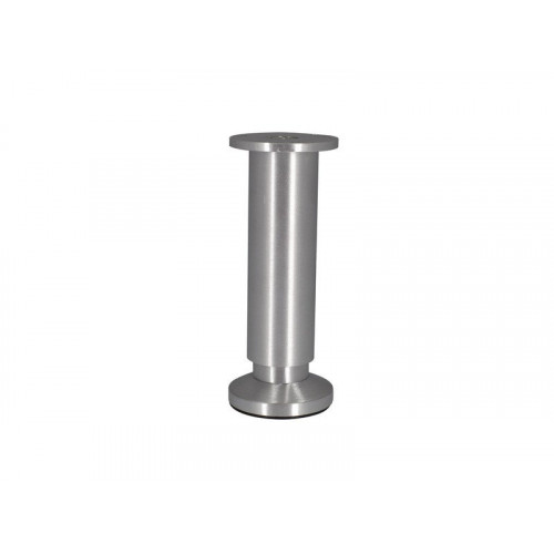 Pied Meuble Cylindrique Réglable 38x150 mm - Aluminium Brossé Gris - Cime