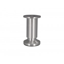 Pied Meuble Cylindrique Réglable 38x100 - Aluminium Brossé Gris - Cime