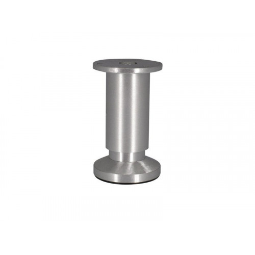Pied Meuble Cylindrique Réglable 38x100 - Aluminium Brossé Gris - Cime