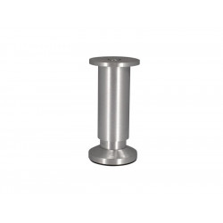 Pied Meuble Cylindrique Réglable 38x120mm - Aluminium Brossé Gris de marque Cime, référence: B7347600