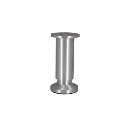 Pied Meuble Cylindrique Réglable 38x120mm - Aluminium Brossé Gris - Cime