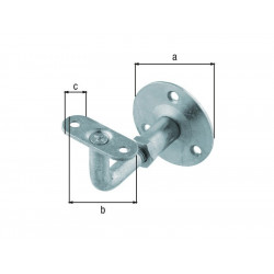 Support Rampe Reglable Diametre 60Mm Zinc - GAH ALBERTS